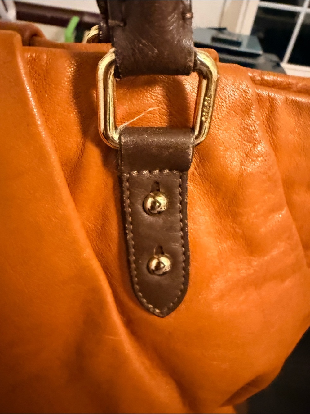 MCM Cognac Leather Tote with Dark Brown Handles - Picture 11 of 16